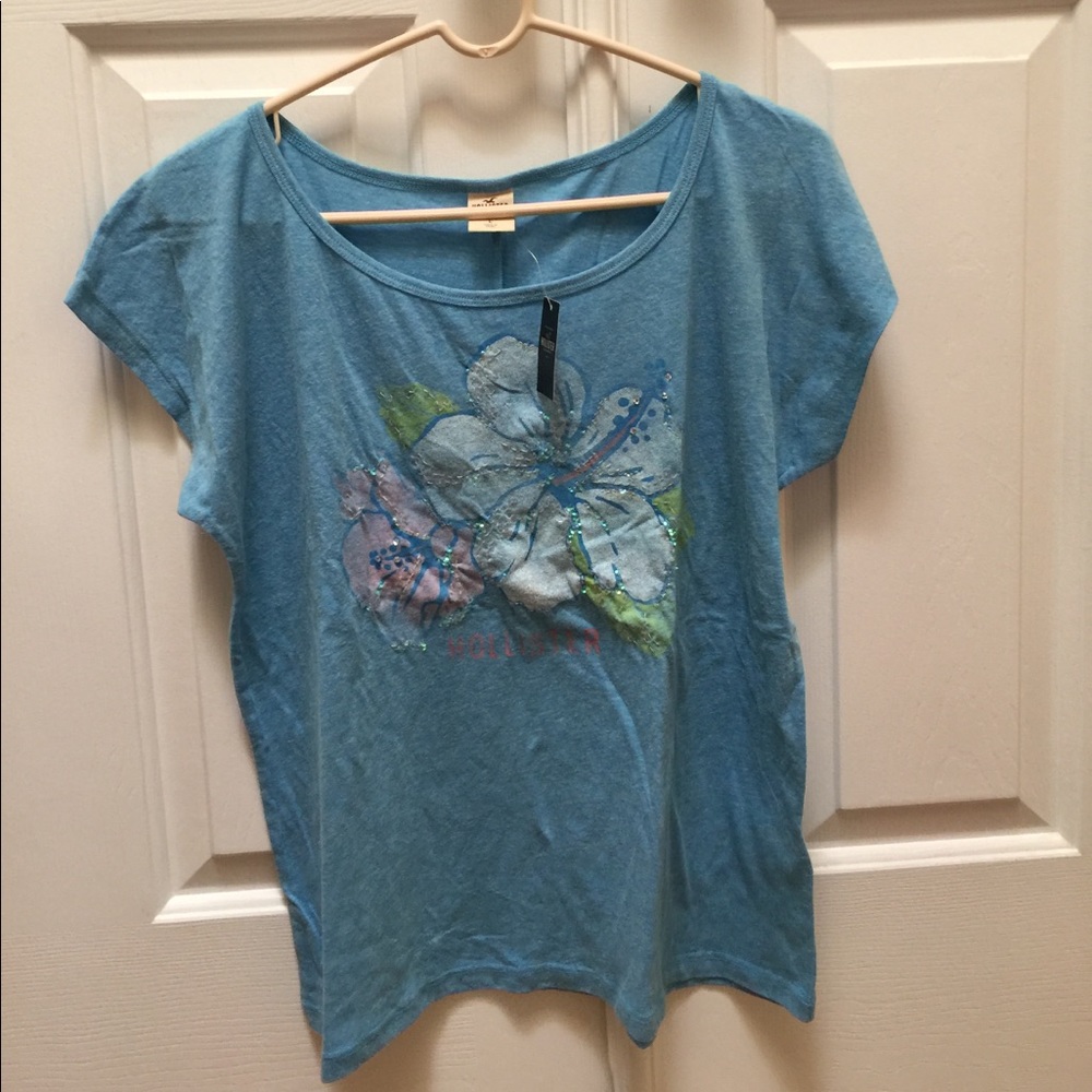 Hollister light blue short sleeve t-shirt
